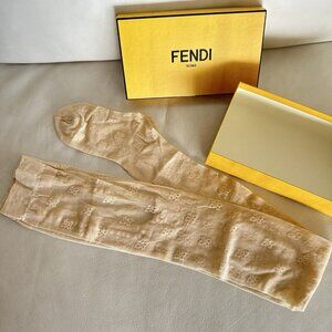 NEW FENDI TIGHTS Beige LOGO FF SIZE L